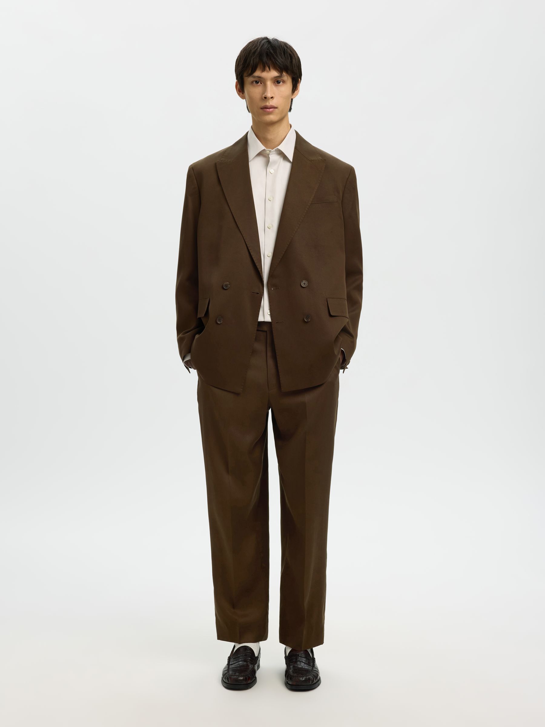 RELAXED FIT SUIT TROUSERS, Delicioso, highres