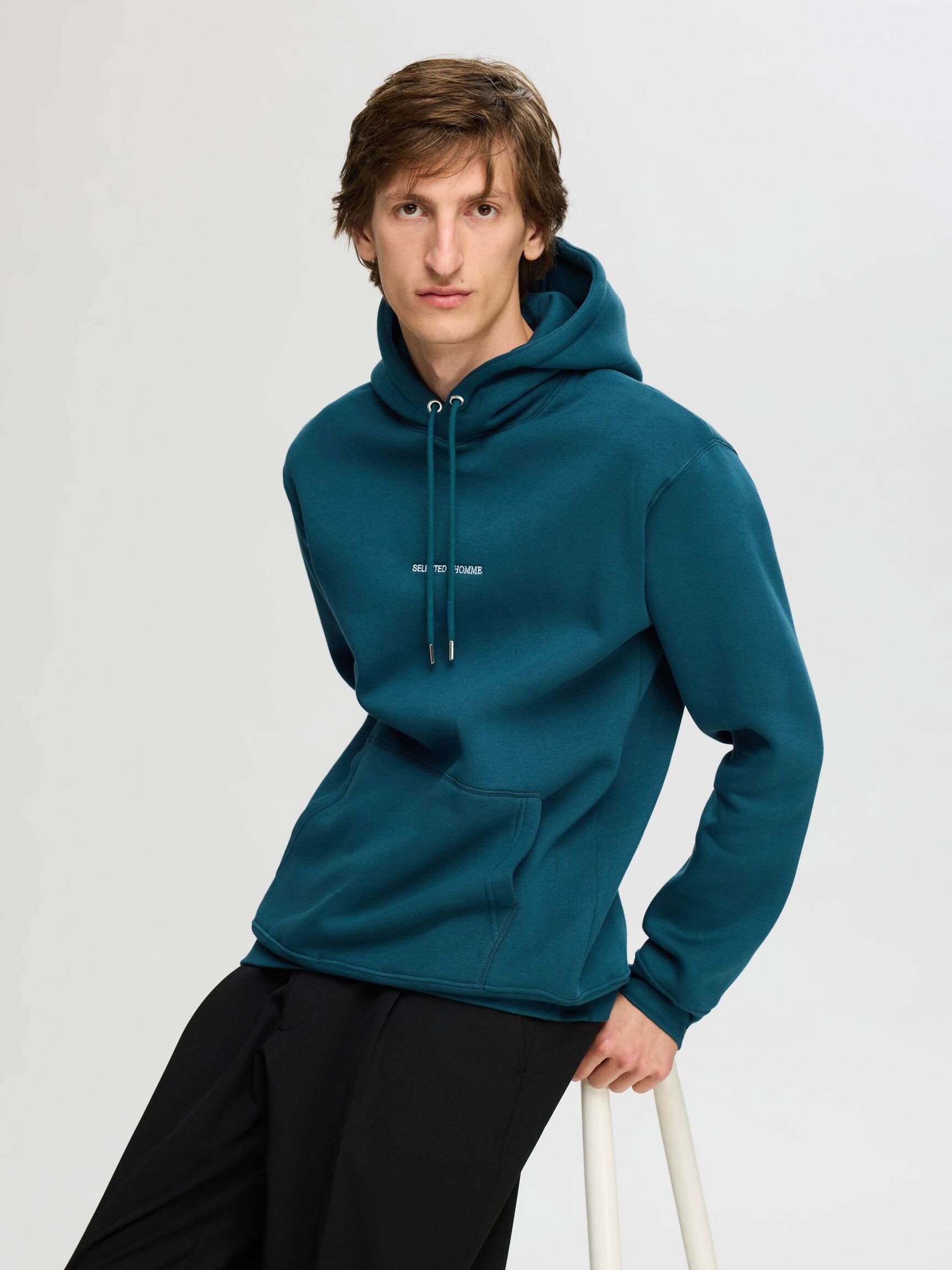 BRODERIE SWEAT À CAPUCHE, Reflecting Pond, highres