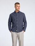 Selected LONG SLEEVED FLANNEL SHIRT, Medium Blue Denim, highres - 16095733_MediumBlueDenim_1143929_003.jpg