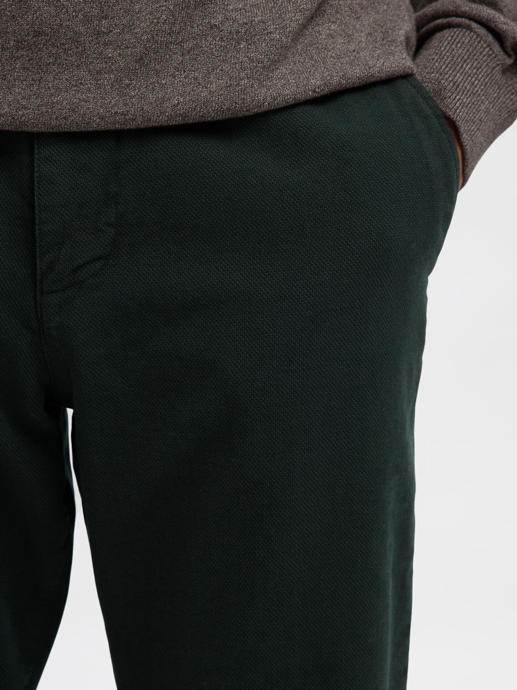 175 TEXTURIERTE SLIM FIT CHINO, Deep Forest, highres