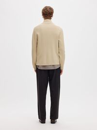 RELAXED FIT CARDIGAN, Oatmeal, highres