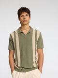 Selected SHORT SLEEVED KNITTED POLO SHIRT, Vetiver, highres - 16096197_Vetiver_1151789_008.jpg