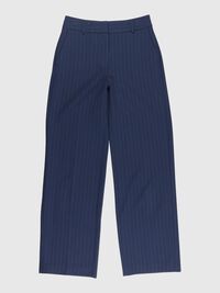 VISKOSEBLANDING NÅLESTRIBE BUKSER, Dark Sapphire, highres