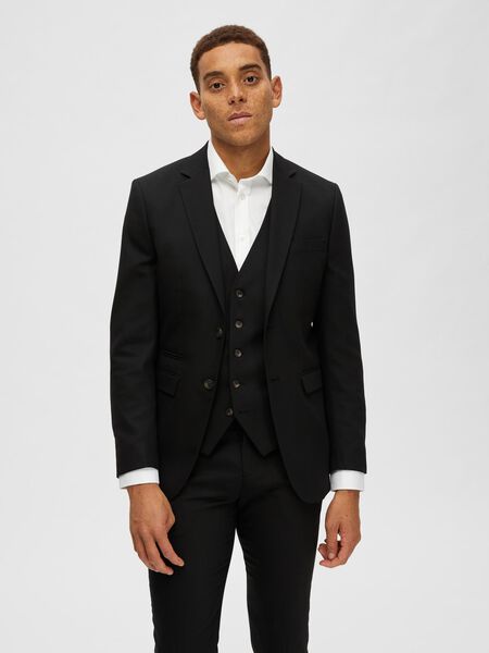 Selected VÆVET ULDBLANDING BLAZER, Black, highres - 16087868_Black_003.jpg