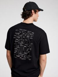 BEDRUKT T-SHIRT, Black, highres
