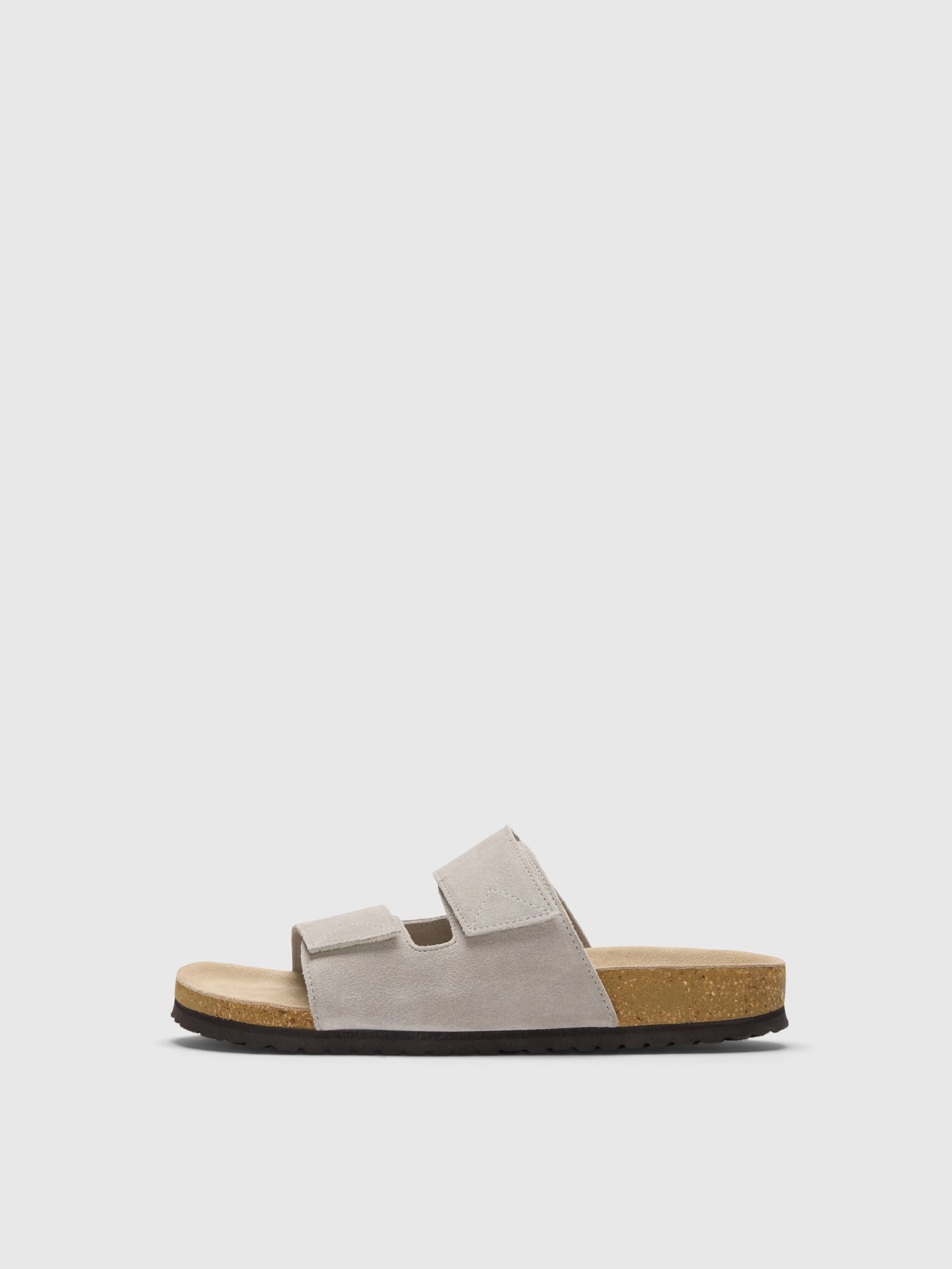 SUÈDE SLIPPERS, Aqua Gray, highres