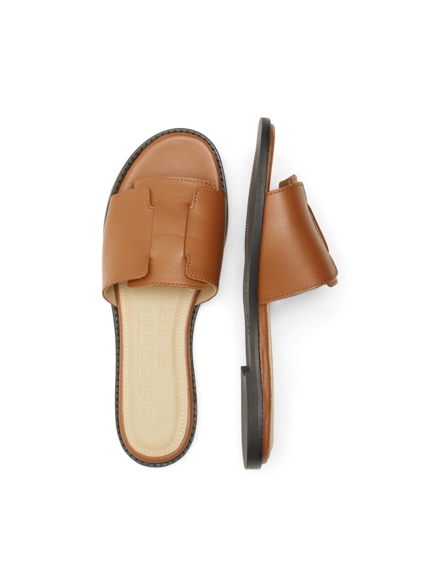 Selected LEATHER SLIDERS, Cognac, highres - 16092705_Cognac_005.jpg