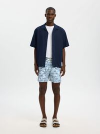 TRYCK BADSHORTS, Dusty Blue, highres