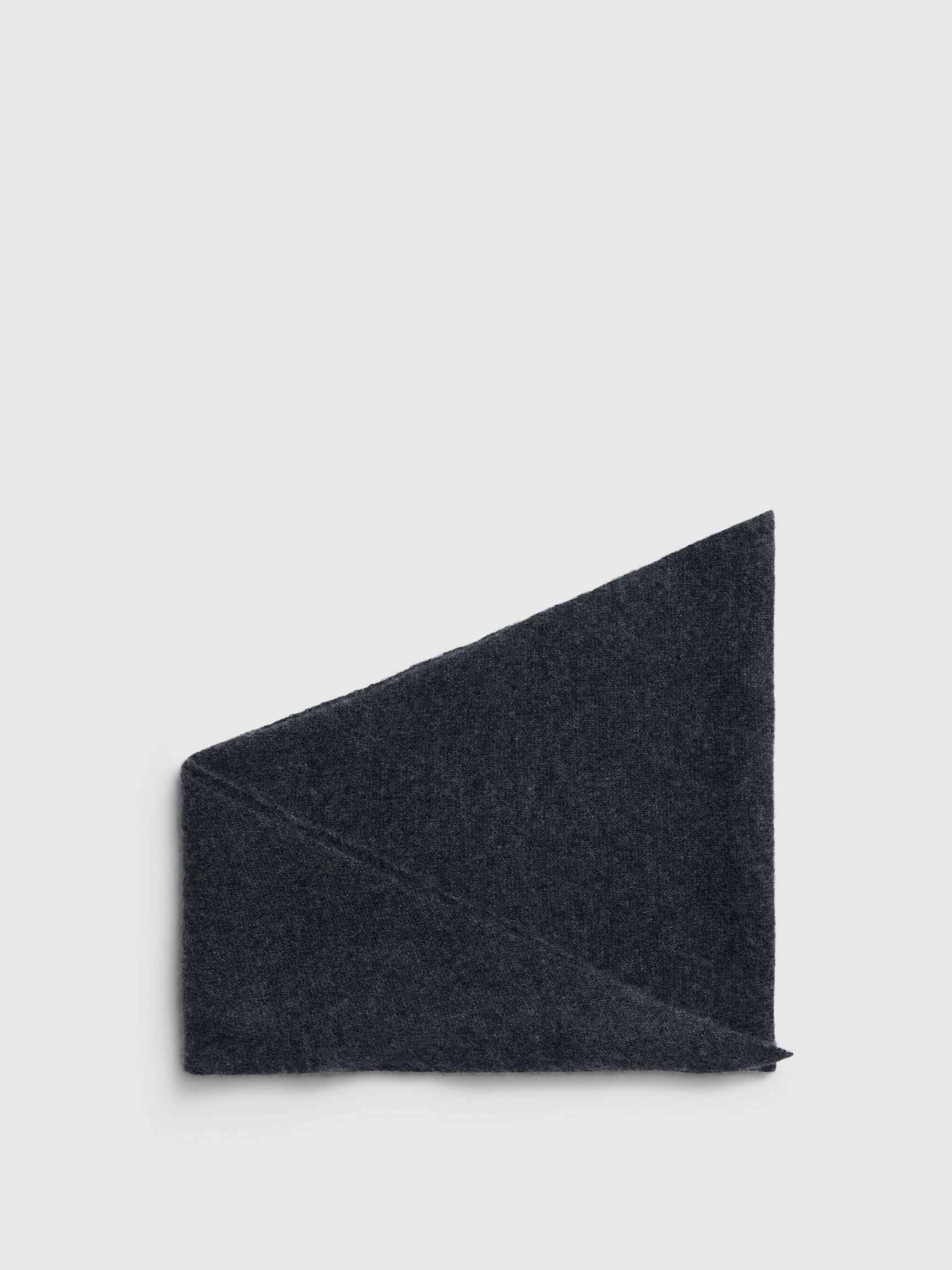 100% CASHMERE SCARF, Dark Grey Melange, highres