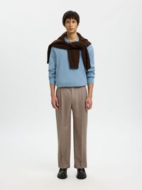 WOLLMIX LOOSE FIT HOSEN, Incense, highres