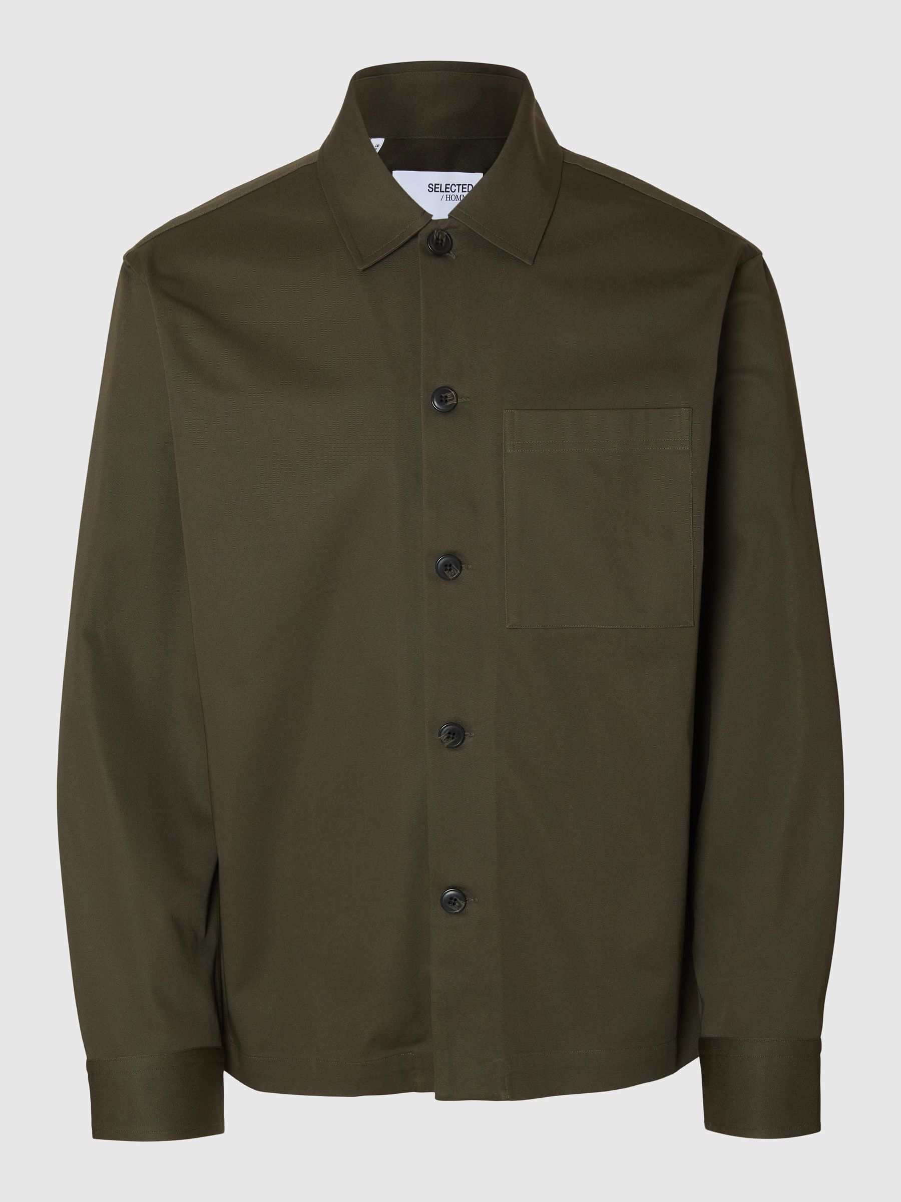 COUPE CLASSIQUE EN COTON SURCHEMISE, Forest Night, highres