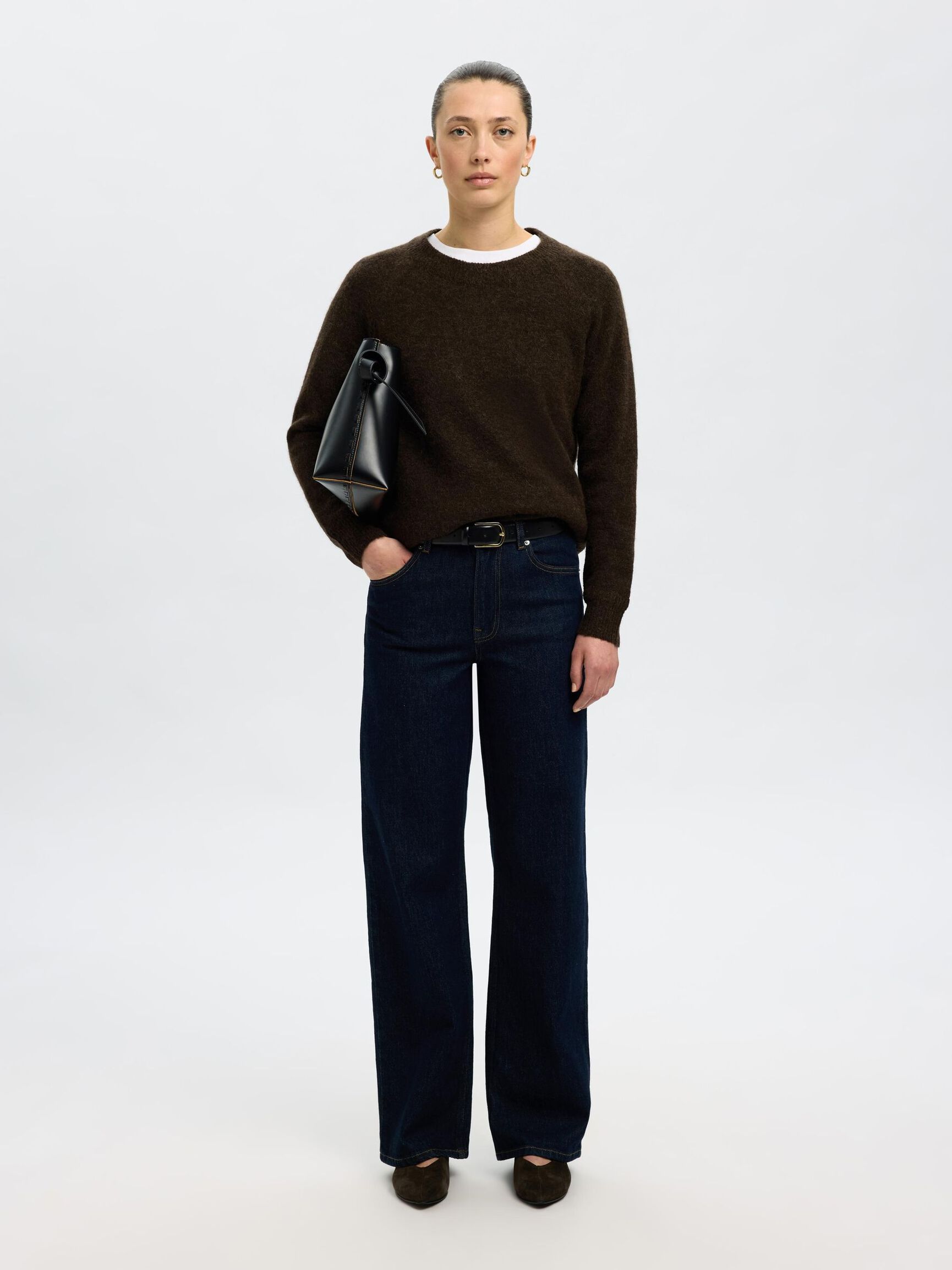 LONG-SLEEVED KNITTED JUMPER, Delicioso, highres