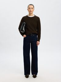 LONG-SLEEVED KNITTED JUMPER, Delicioso, highres
