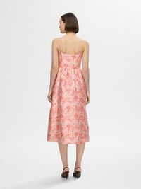 GEBLOEMDE JACQUARD MIDI JURK, Cradle Pink, highres