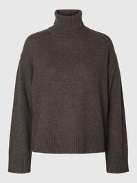 WOLLGEMISCH ROLLKRAGEN PULLOVER, After Dark, highres