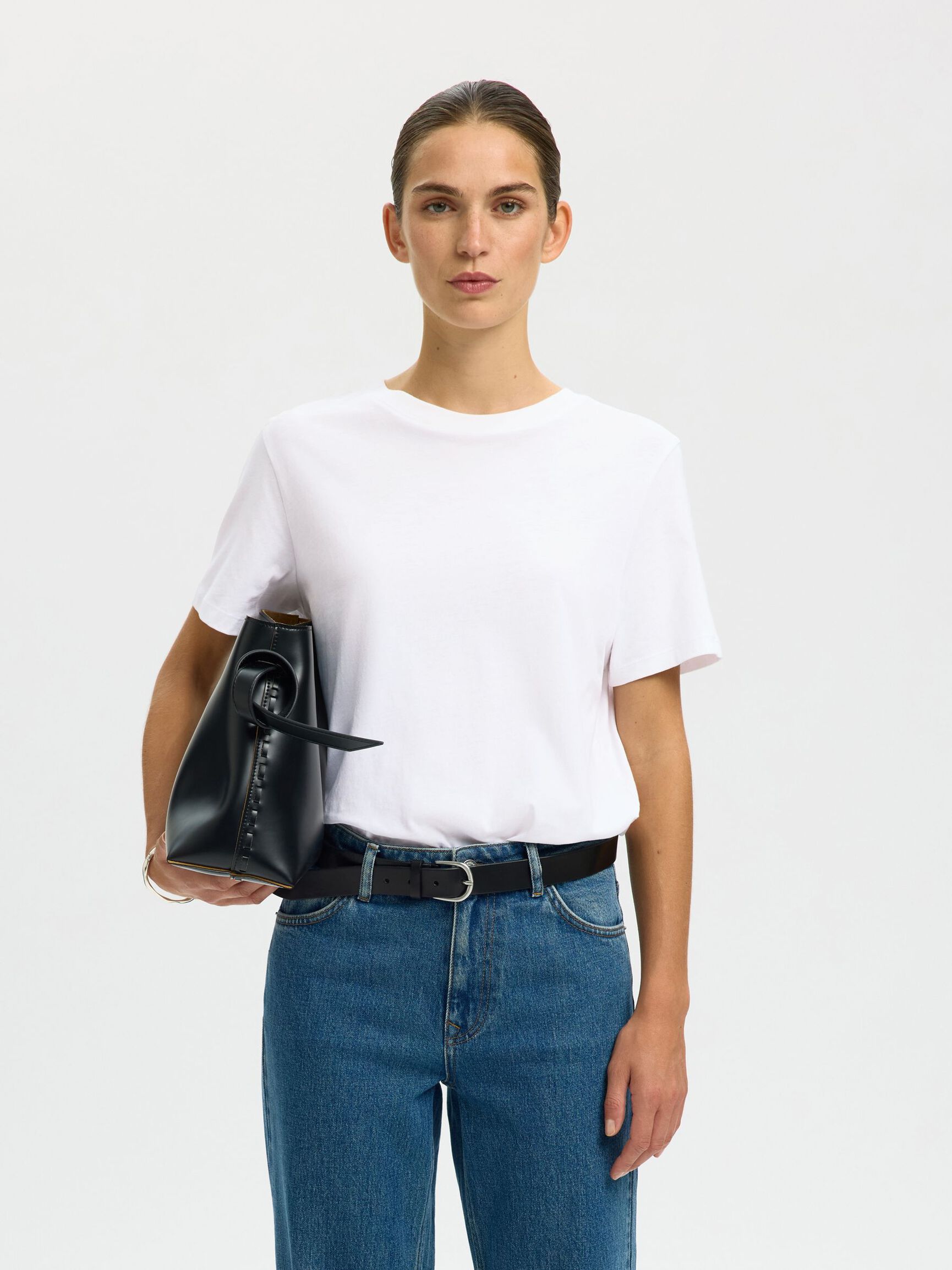 CLASSIC COTTON T-SHIRT, Bright White, highres