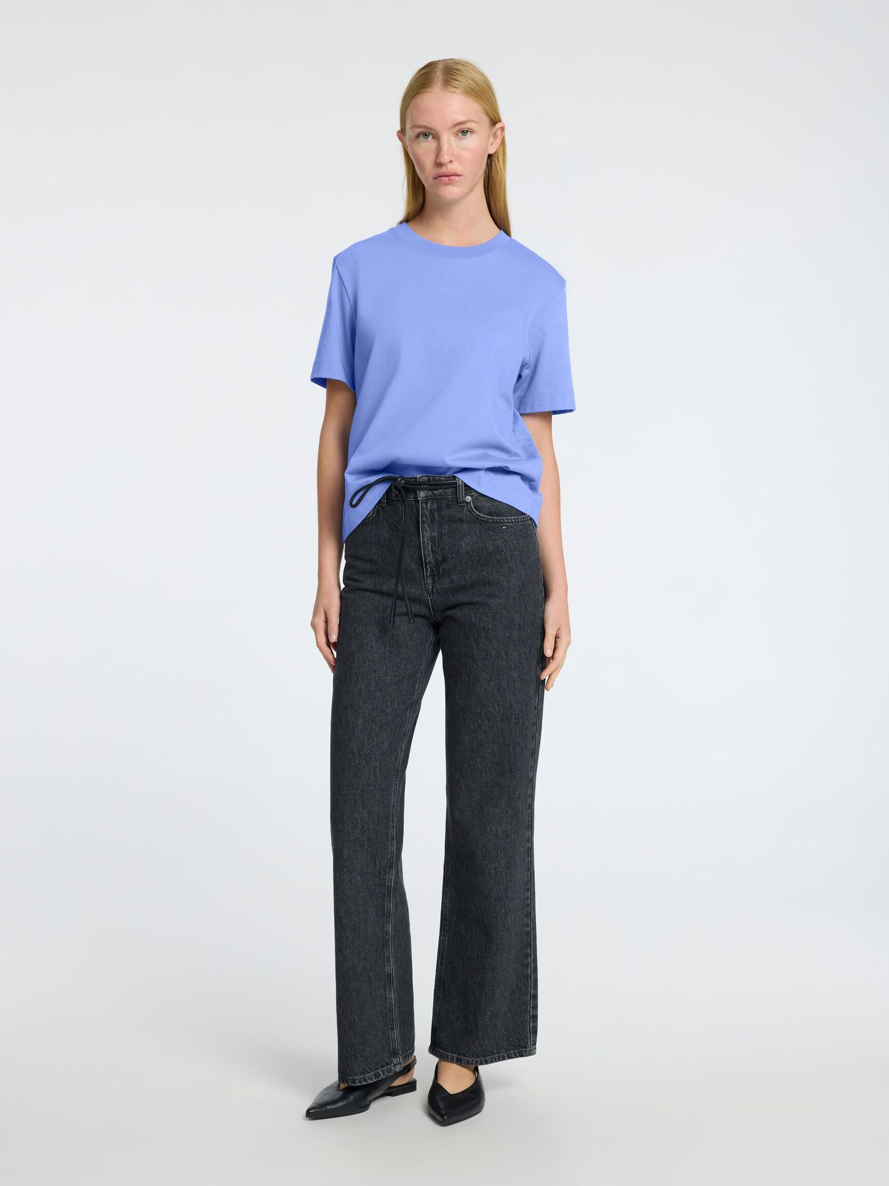 BOXY T-SHIRT, Cornflower Blue, highres