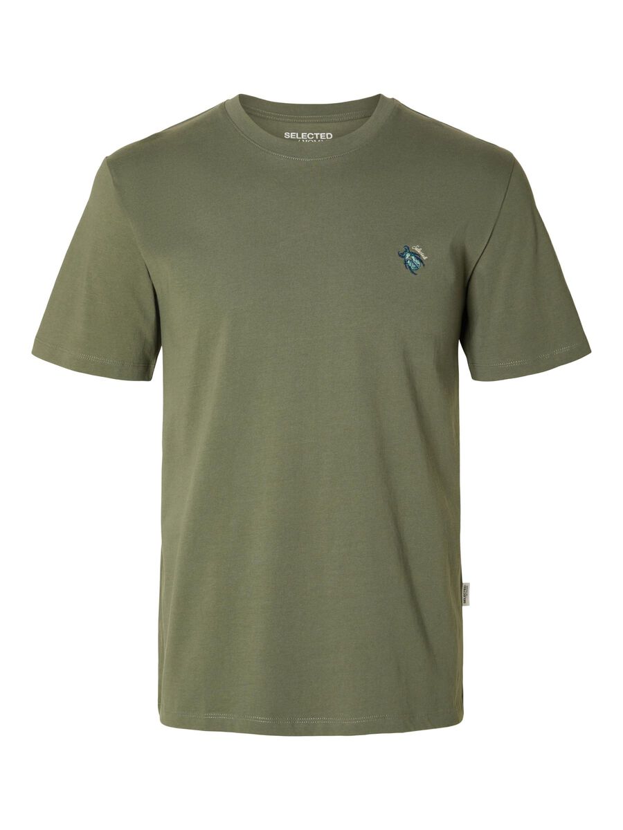 Selected BRODERET T-SHIRT, Agave Green, highres - 16091533_AgaveGreen_001.jpg