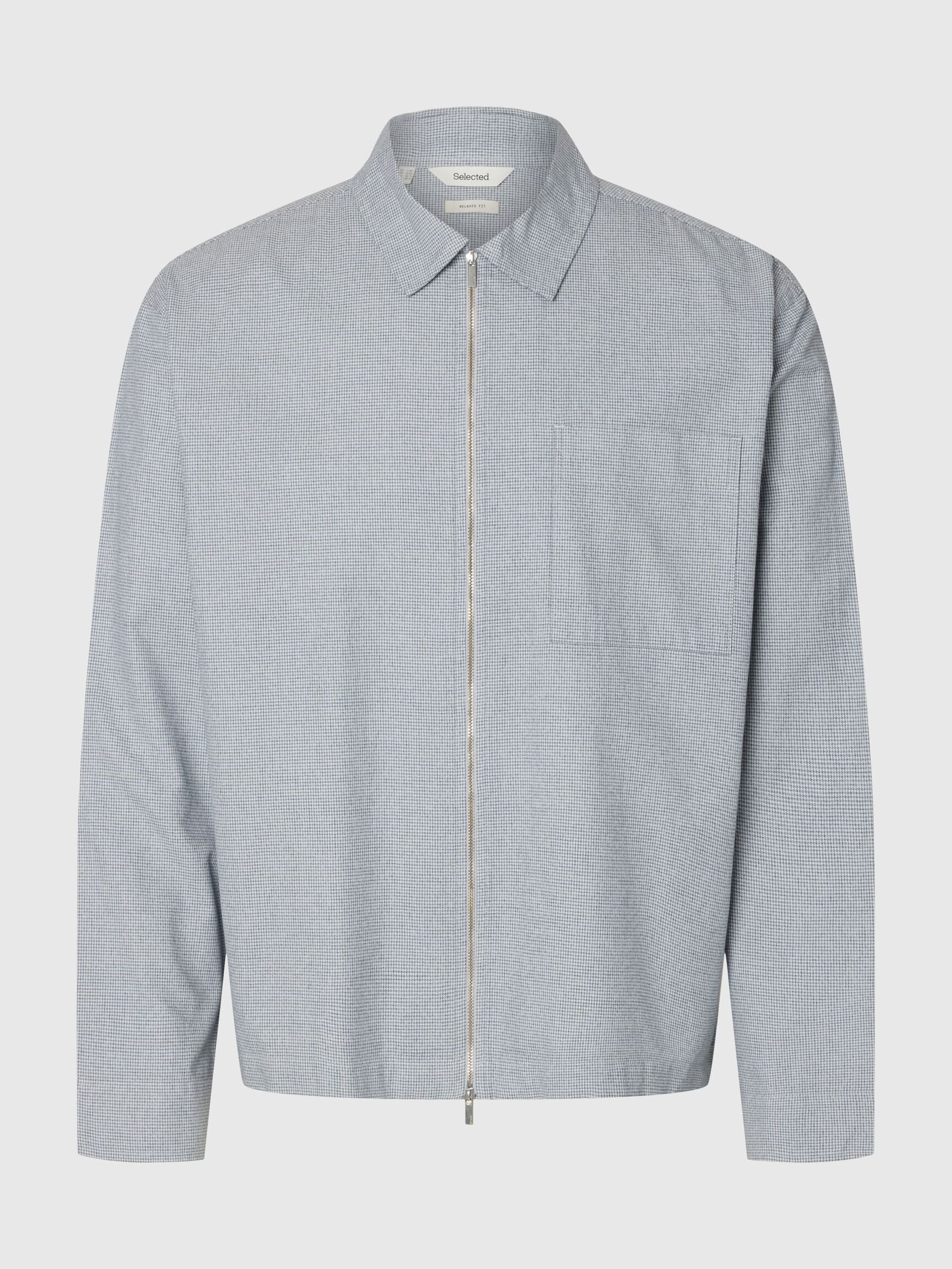RELAXED FIT OVERSHIRT, Blue Mirage, highres