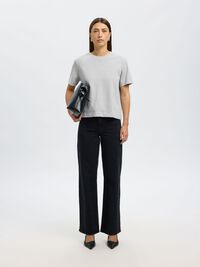 BOXY T-SHIRT, Light Grey Melange, highres