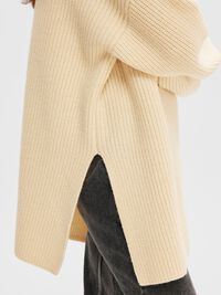 OVERSIZED WOLLGEMISCH PULLOVER, Birch, highres