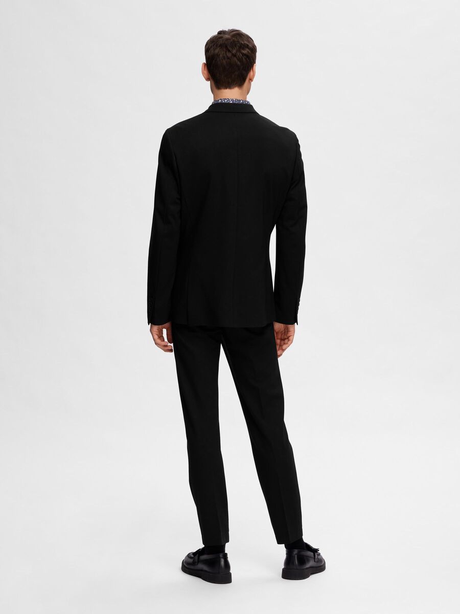 Selected VISCOSE BLEND SLIM FIT BLAZER, Black, highres - 16092484_Black_004.jpg