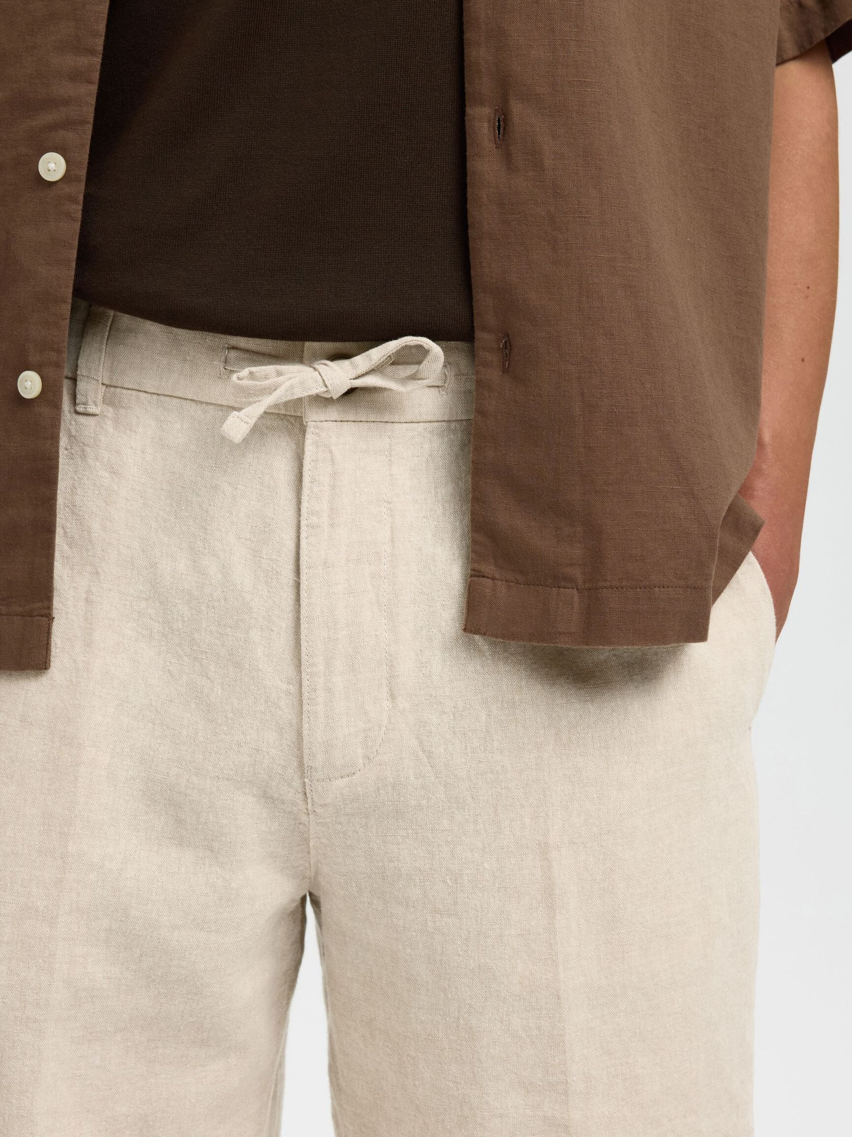 PANTALONCINI IN MISTO LINO, Pure Cashmere, highres