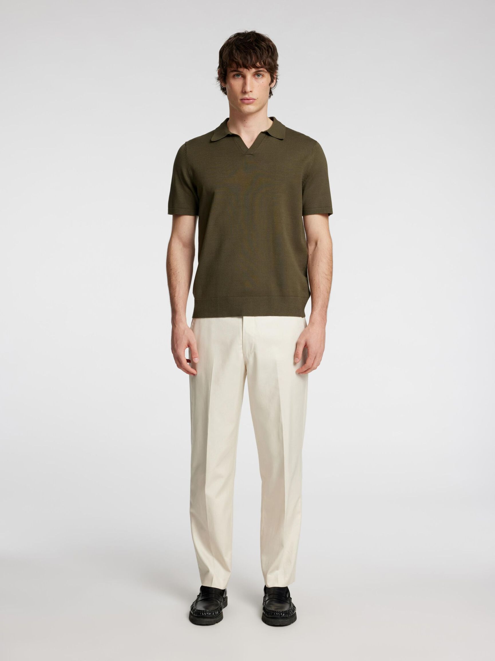 KNITTED POLO SHIRT, Kalamata, highres