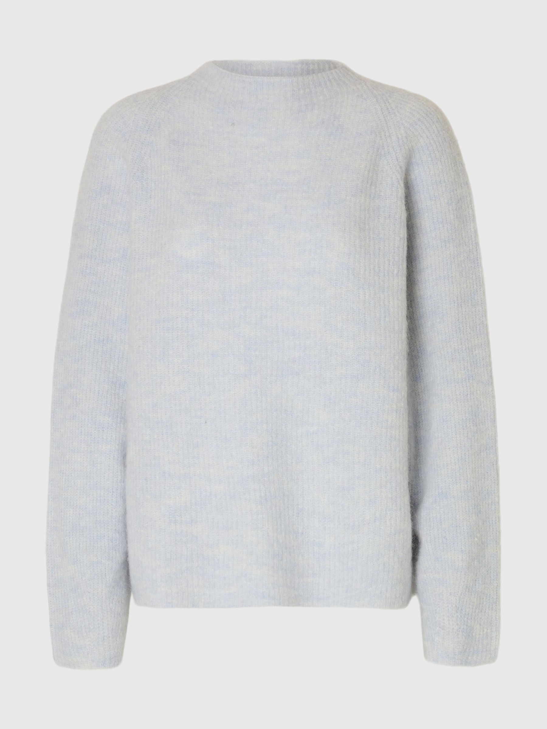 WOOL BLEND PULLOVER, Ancient Water, highres