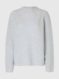 WOOL BLEND PULLOVER, Ancient Water, highres