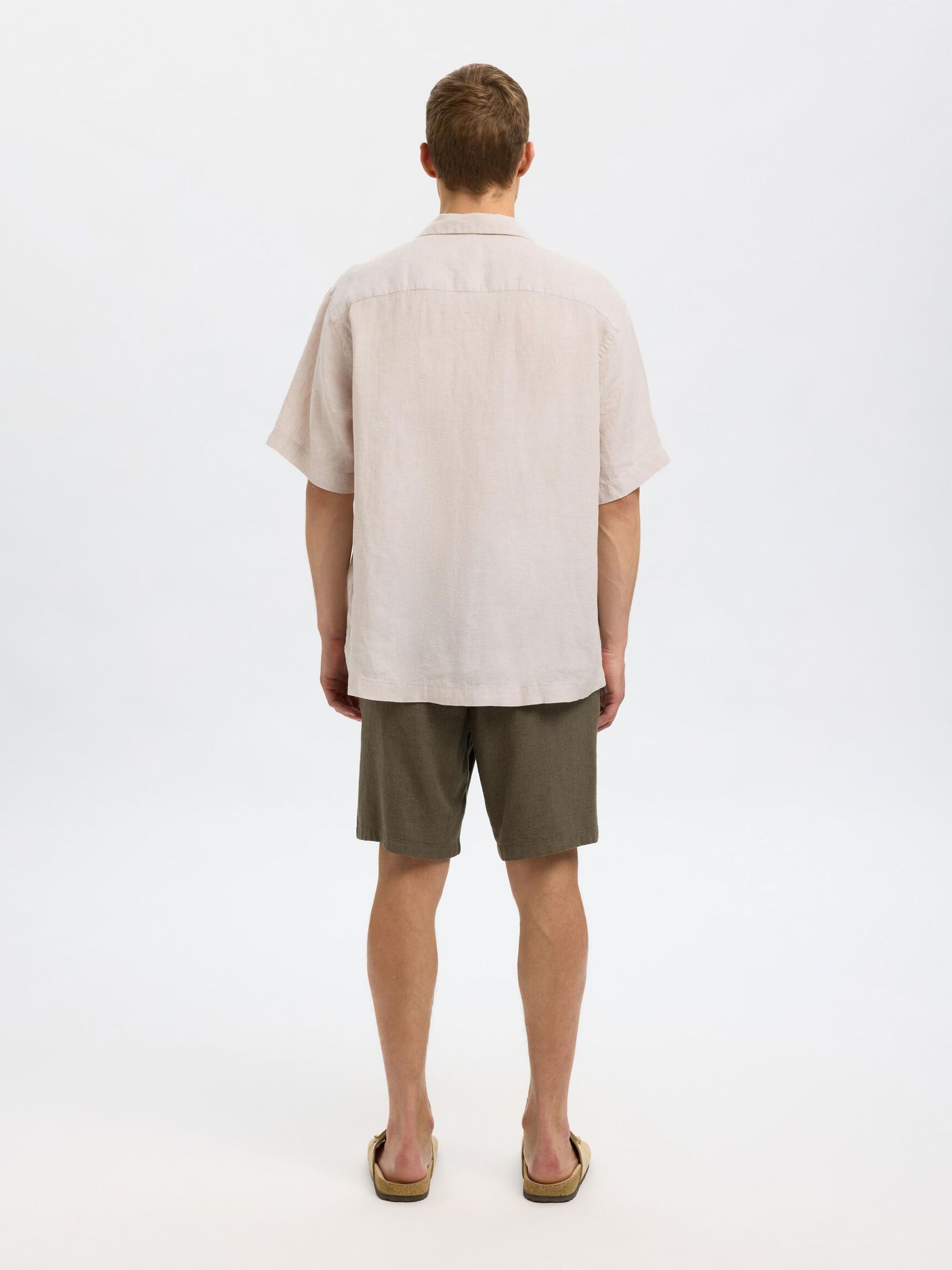 100% LINEN SHORT SLEEVED SHIRT, Pure Cashmere, highres