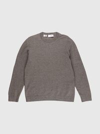 100% COTTON CREWNECK JUMPER, Black, highres
