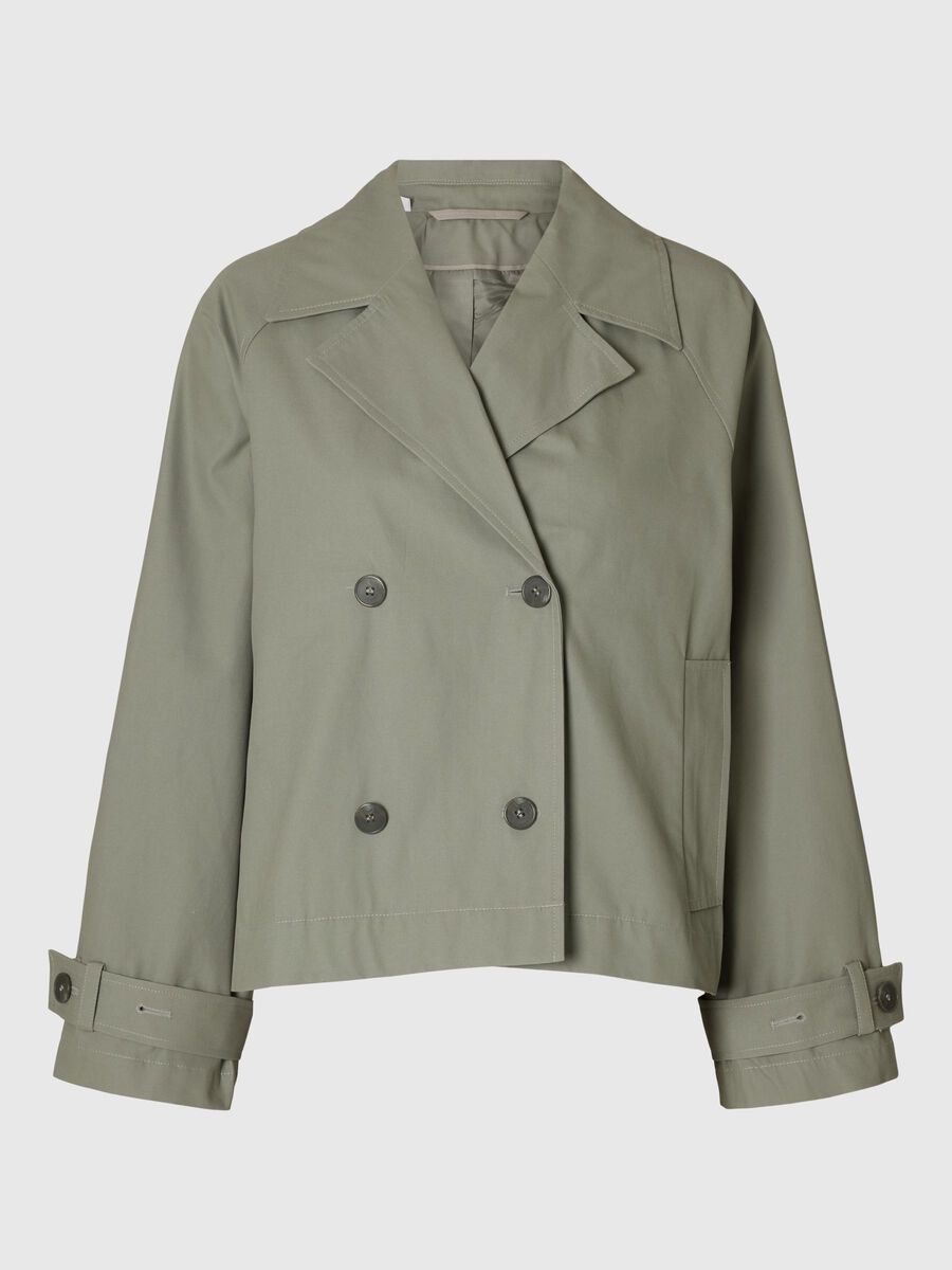 Selected KURZER TRENCHCOAT, Vetiver, highres - 16096142_Vetiver_001.jpg