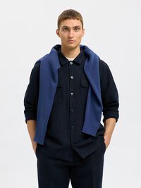LINNENMIX OVERSHIRT, Sky Captain, highres