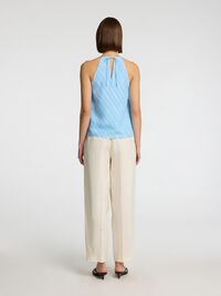 SANS MANCHES TOP DOS NU, Cerulean, highres