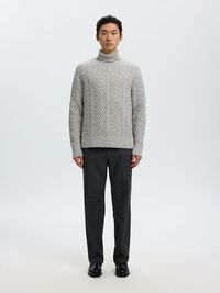 LOOSE FIT TROUSERS, Dark Grey, highres