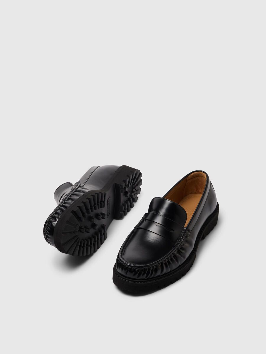 Selected LEATHER LOAFERS, Black, highres - 16094728_Black_004.jpg
