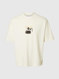 PRINT T-SHIRT MIT RUNDHALSAUSSCHNITT, Egret, highres