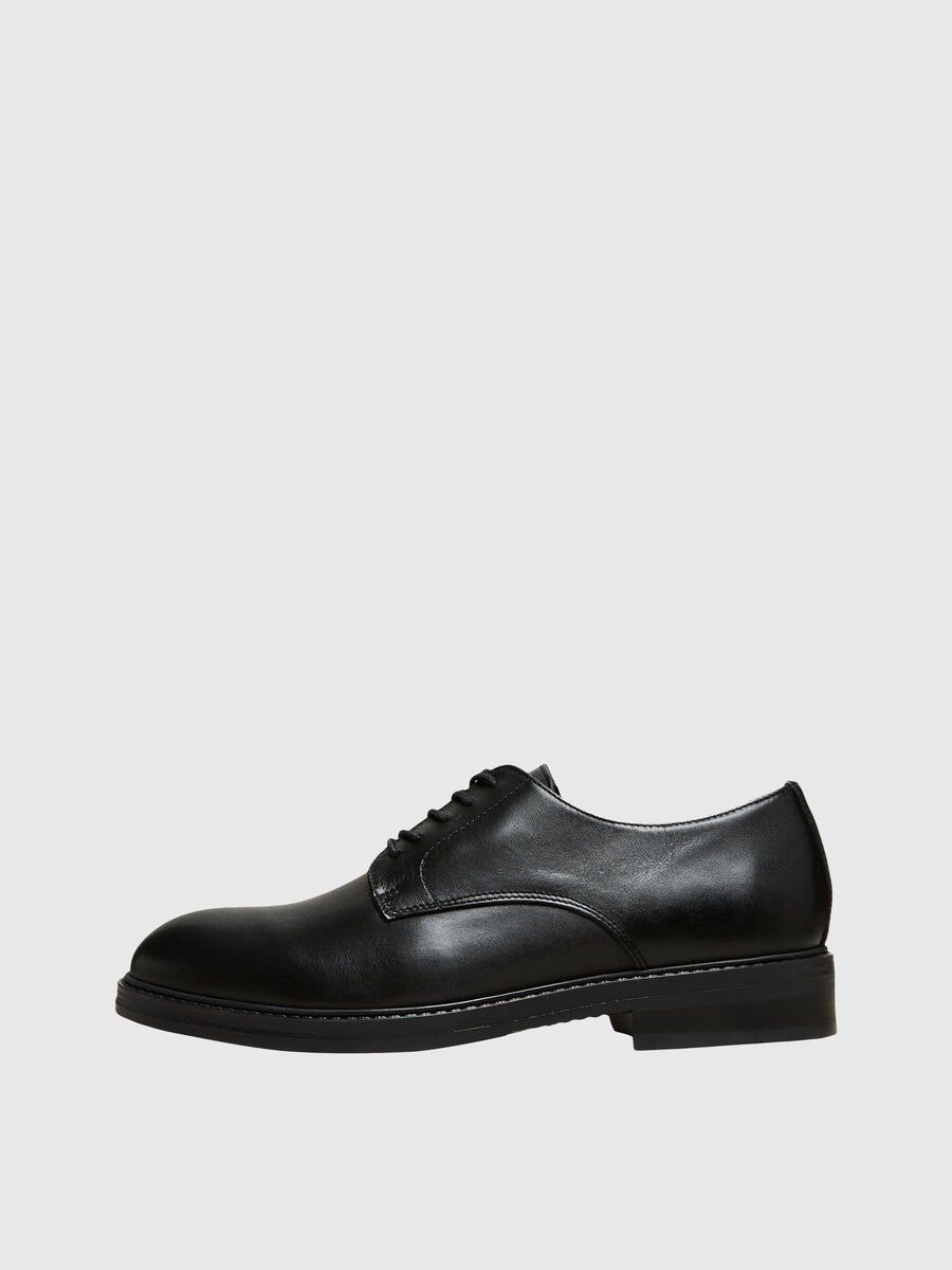 Selected LEDER DERBY-SCHUHE, Black, highres - 16095935_Black_001.jpg