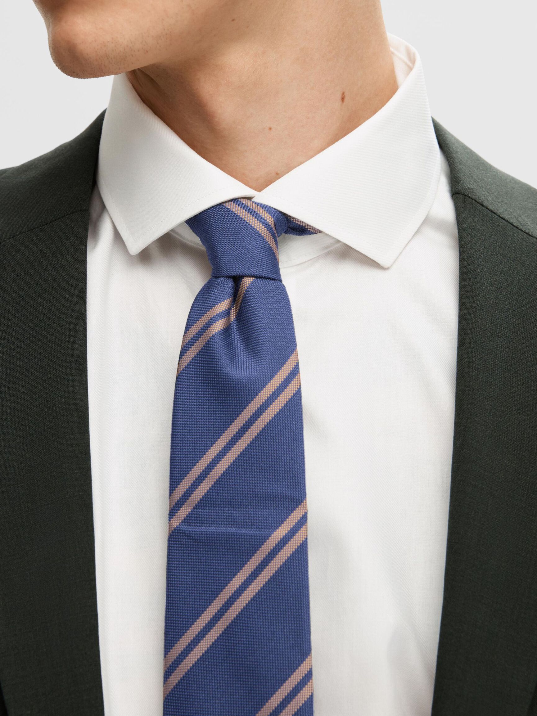 CLASSIC WOOL BLEND TIE, Sky Captain, highres
