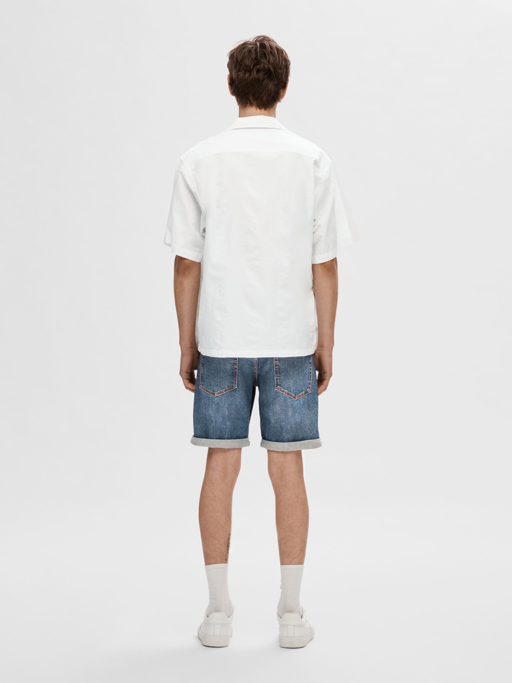 SEERSUCKER CHEMISE À MANCHES COURTES, Bright White, highres