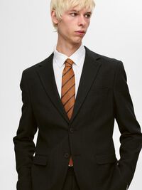 SLIM FIT WOOL BLEND BLAZER, Dark Green, highres
