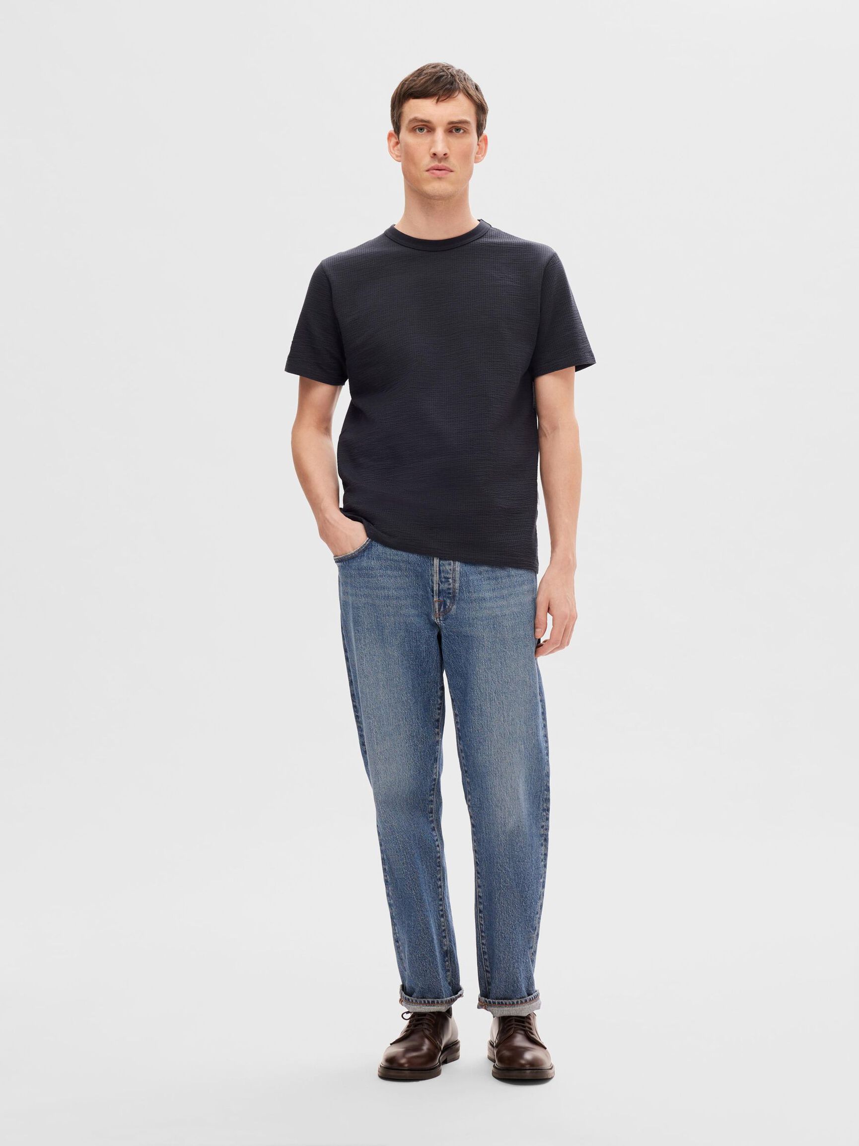 SEERSUCKER T-SHIRT, Sky Captain, highres