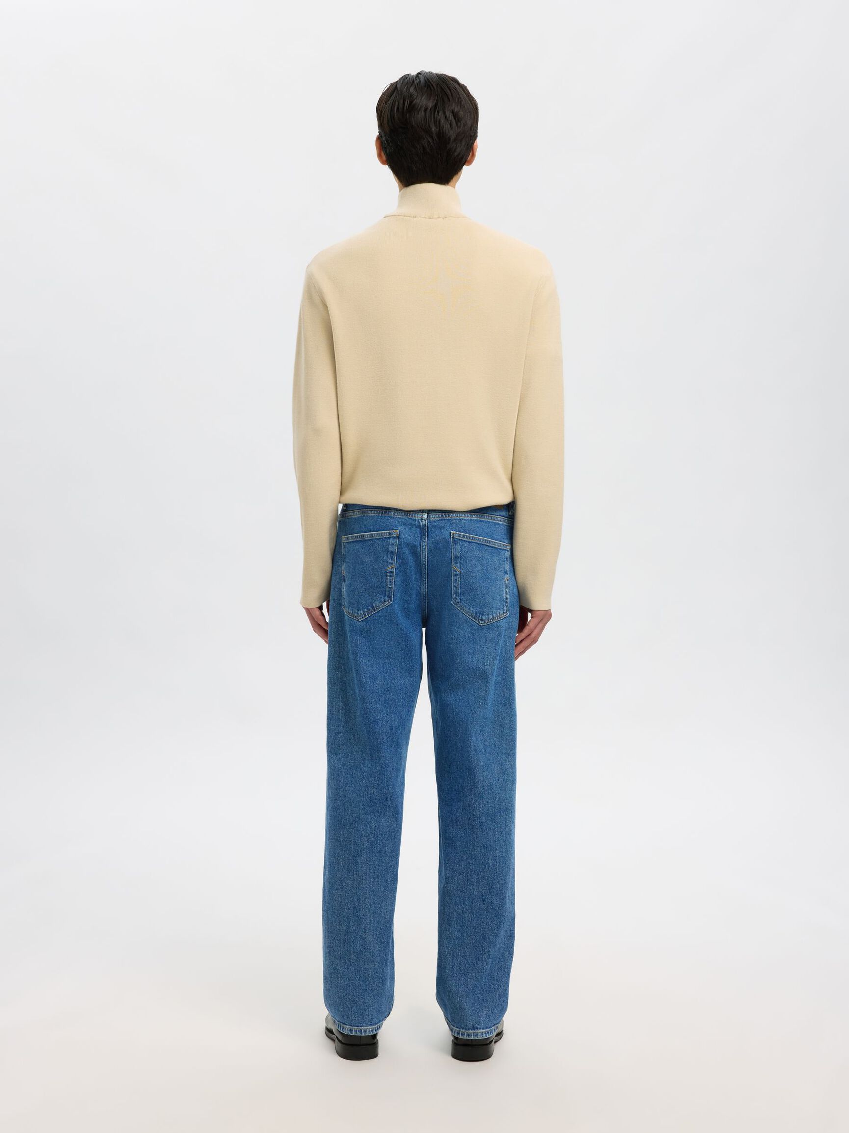220 LOOSE FIT JEANS, Medium Blue Denim, highres