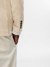 VISKOSEMIX SLIM FIT BLAZER, Oatmeal, highres