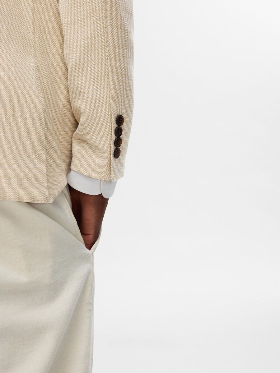 Selected VISKOSEMIX SLIM FIT BLAZER, Oatmeal, highres - 16092988_Oatmeal_1090283_004.jpg