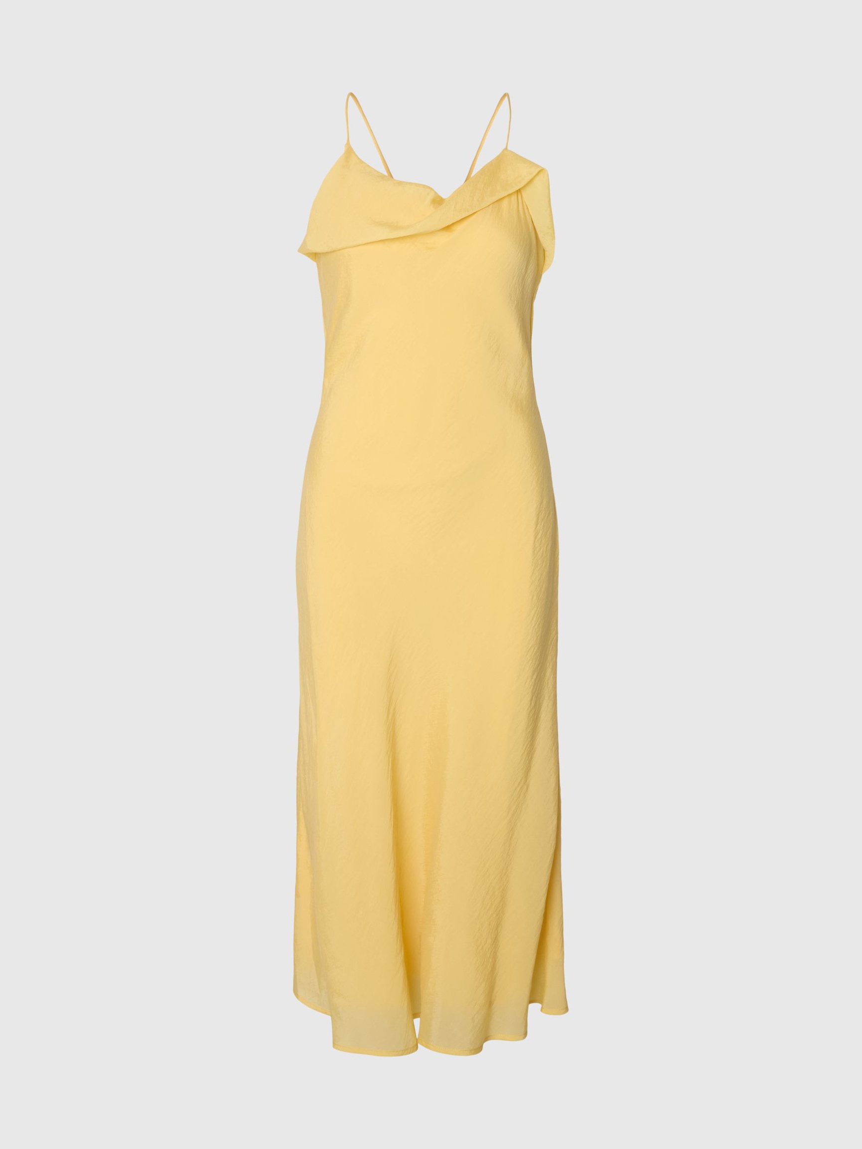 ÄRMELLOSES MAXI-SLIPKLEID, Straw, highres