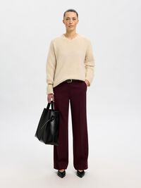 WOLLMIX STRICKPULLOVER, Birch, highres