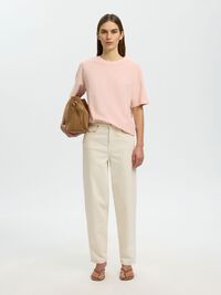 LINEN BLEND T-SHIRT, Pale Dogwood, highres