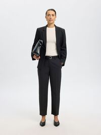 SLIM FIT CROPPED HOSE, Black, highres